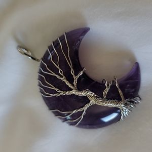 Amethyst Moon Pendant